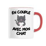 Mug En couple avec mon chat 