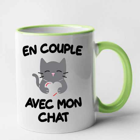 Mug En couple avec mon chat Vert