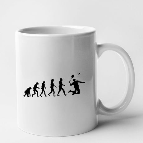 Mug Évolution badminton Blanc