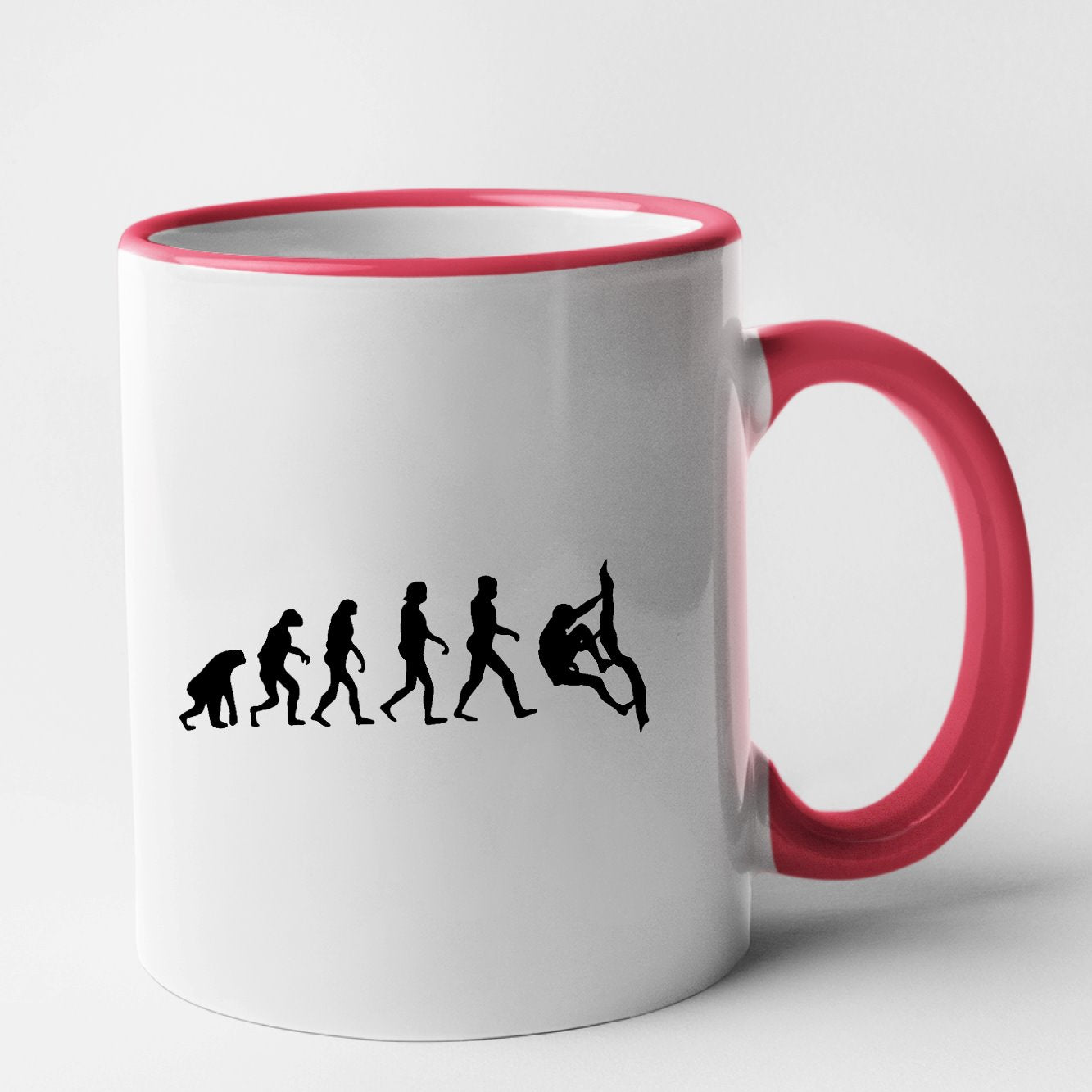 Mug Évolution escalade Rouge