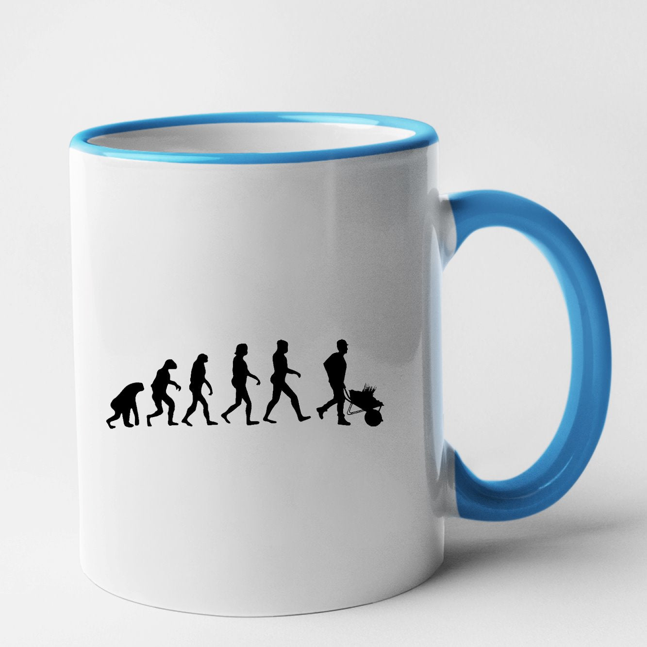 Mug Évolution jardinage Bleu