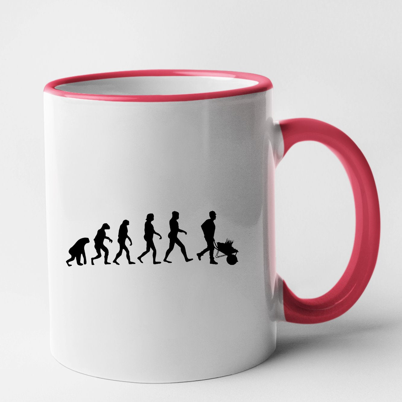 Mug Évolution jardinage Rouge