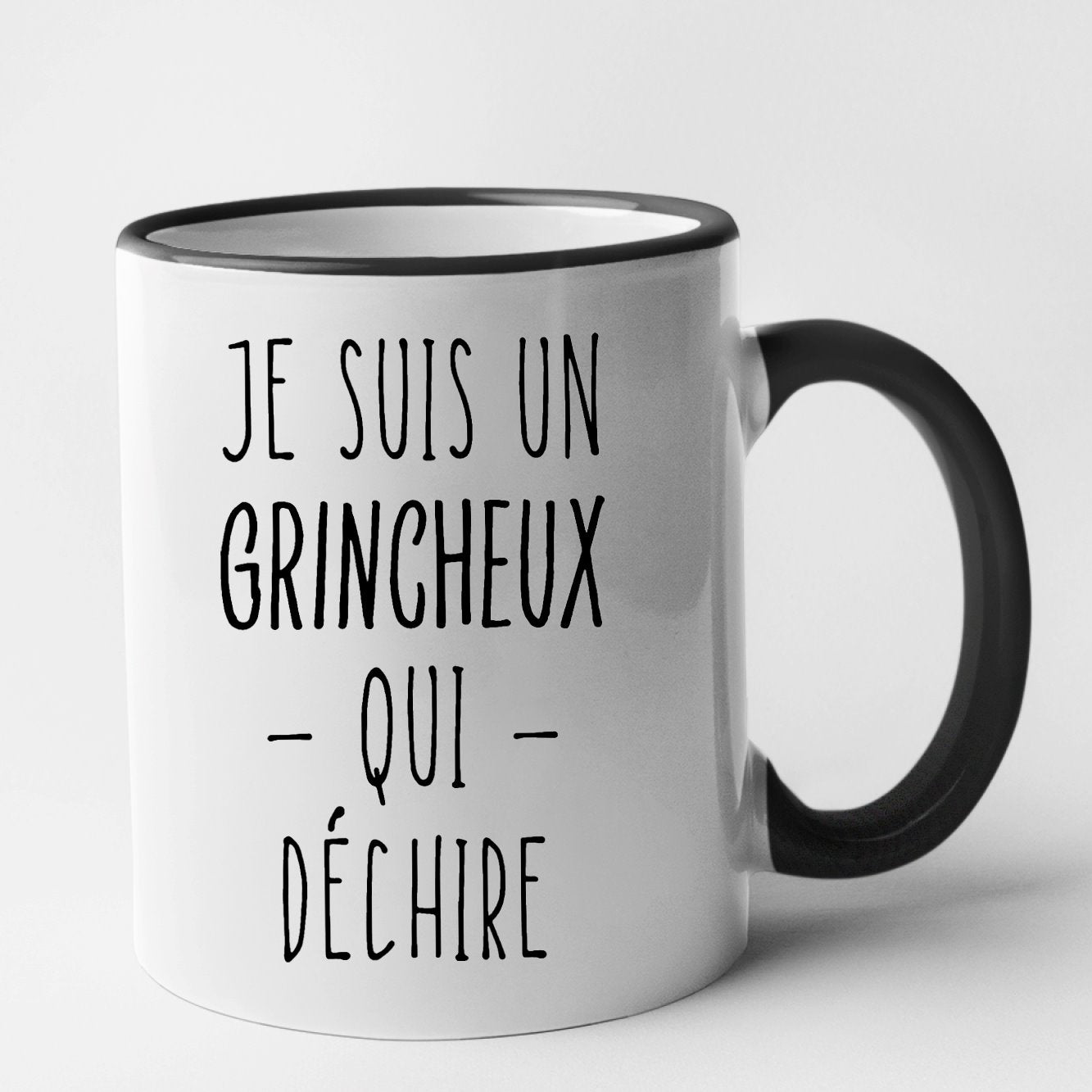 Mug Grincheux qui déchire Noir