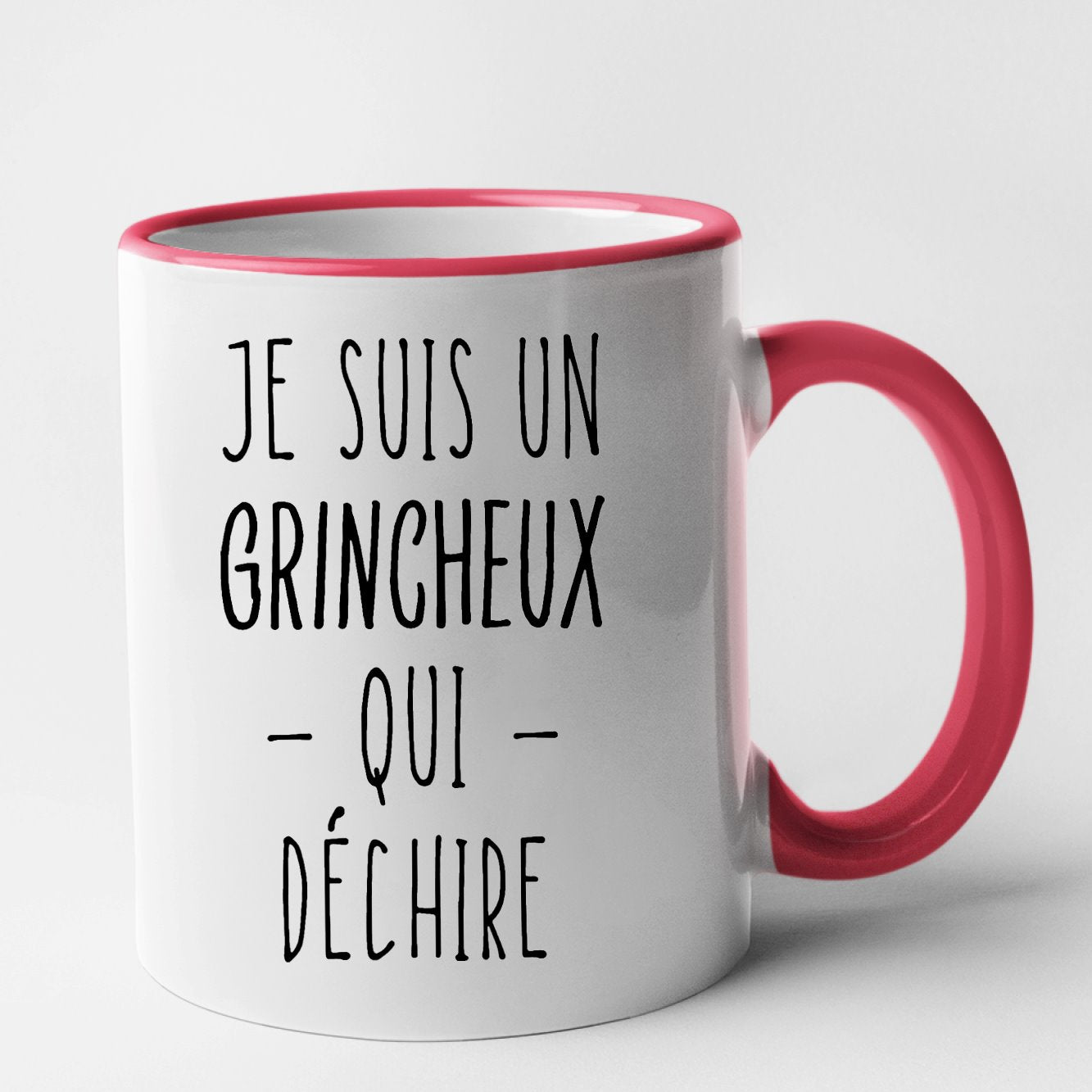 Mug Grincheux qui déchire Rouge