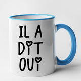 Mug Il a dit oui Bleu