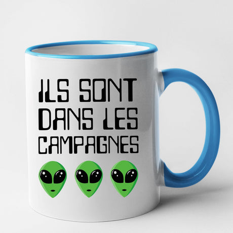 Mug Ils sont dans les campagnes Bleu