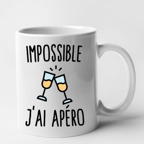 Mug Impossible j'ai apéro Blanc