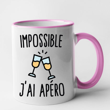 Mug Impossible j'ai apéro Rose