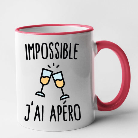 Mug Impossible j'ai apéro Rouge