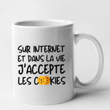 Mug J'accepte les cookies Blanc