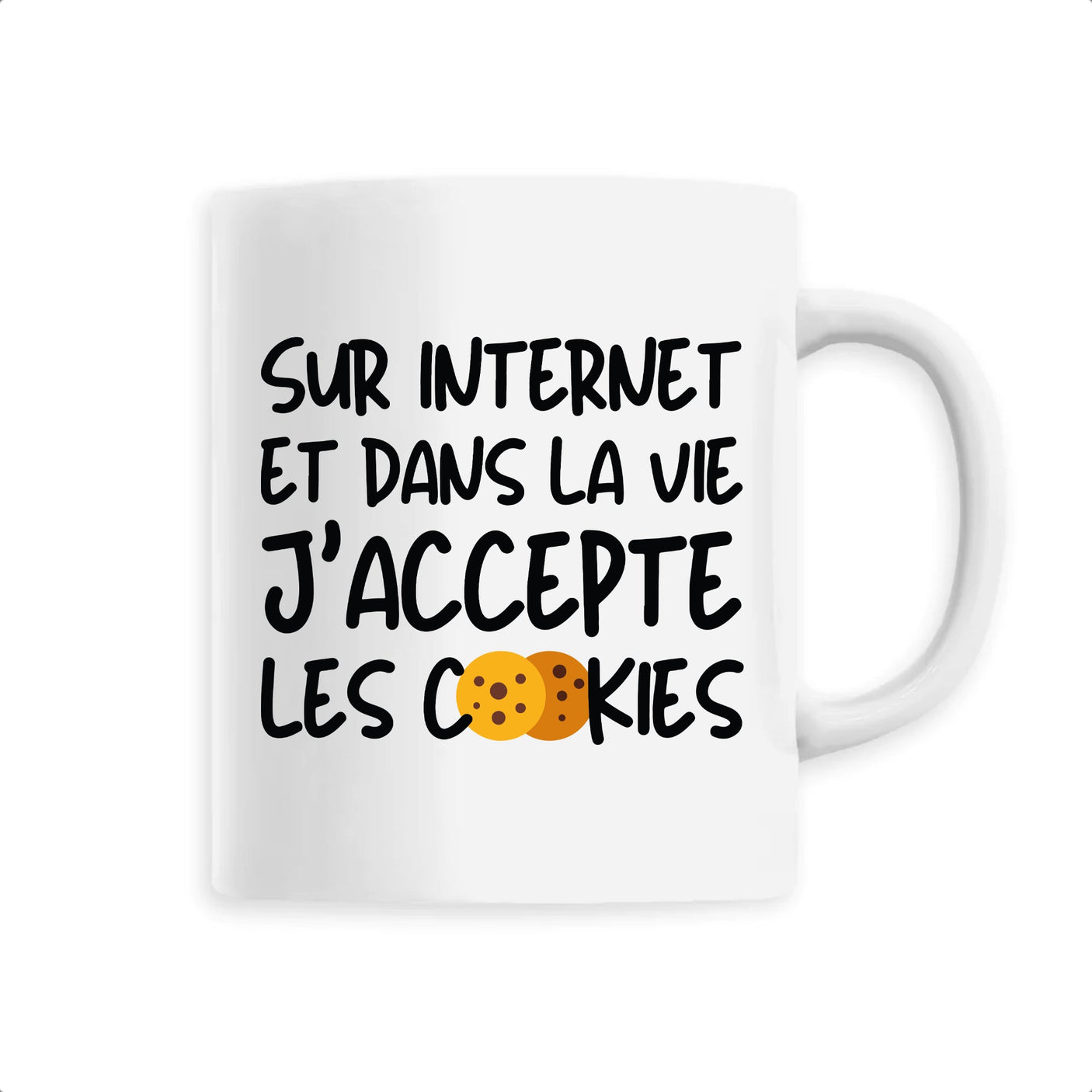 Mug J'accepte les cookies 