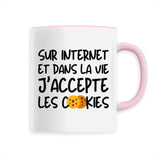 Mug J'accepte les cookies 