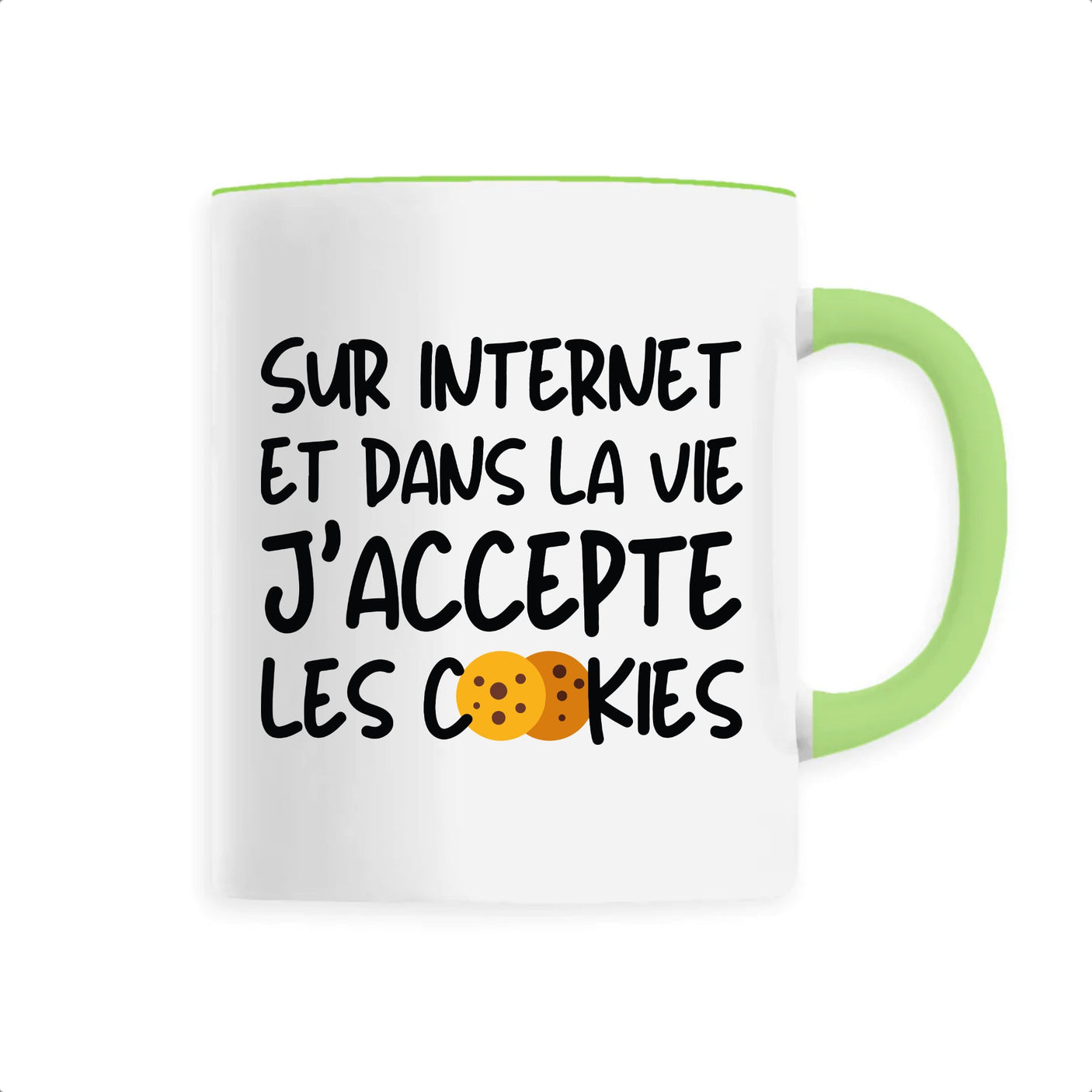 Mug J'accepte les cookies 