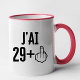 Mug J'ai 30 ans 29 + 1 Rouge