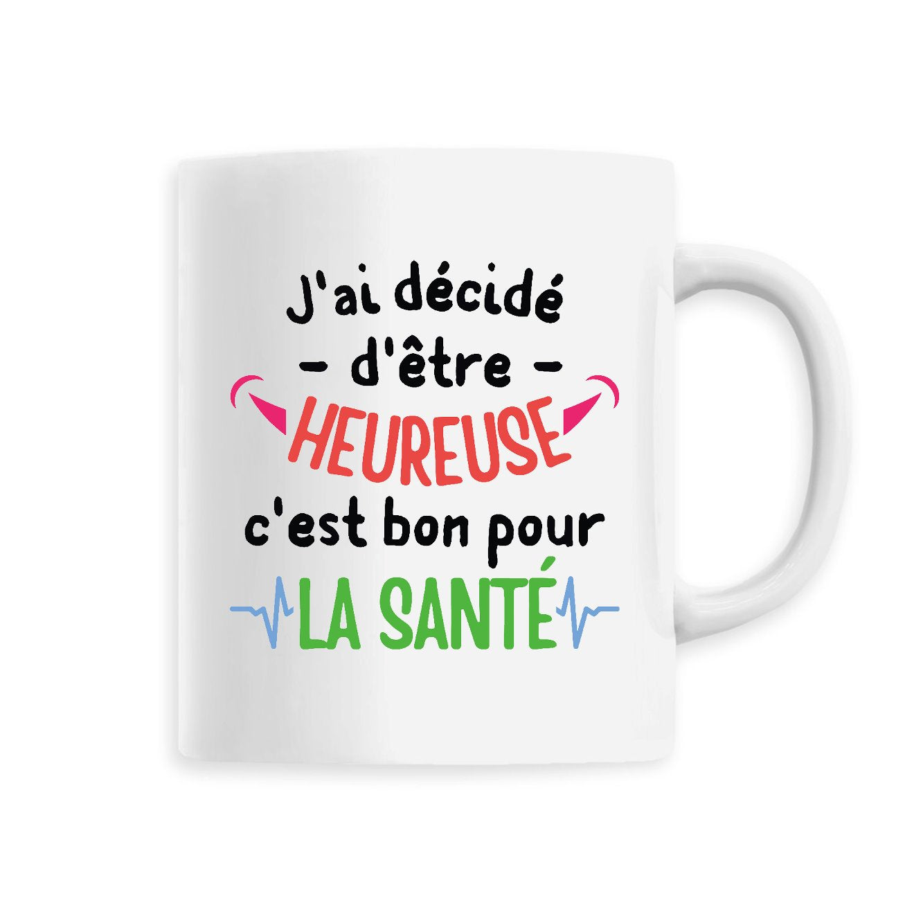 Mug J'ai décidé d'être heureuse 