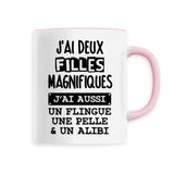 Mug J'ai deux filles magnifiques 