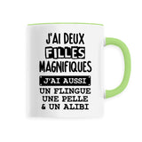 Mug J'ai deux filles magnifiques 