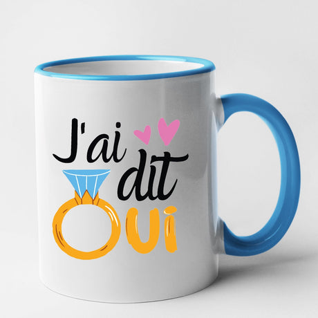 Mug J'ai dit oui Bleu