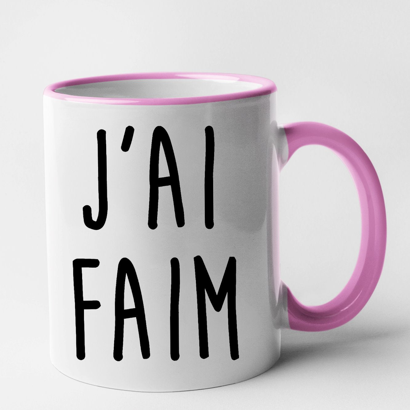 Mug J'ai faim Rose