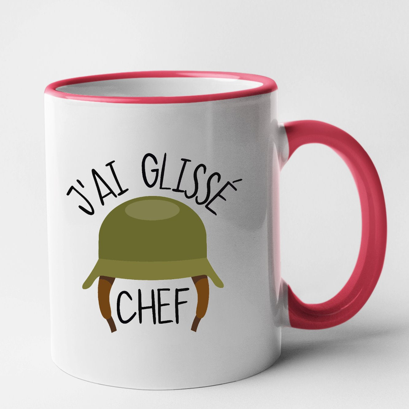 Mug J'ai glissé chef Rouge