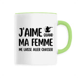 Mug J'aime quand ma femme me laisse aller chasser 