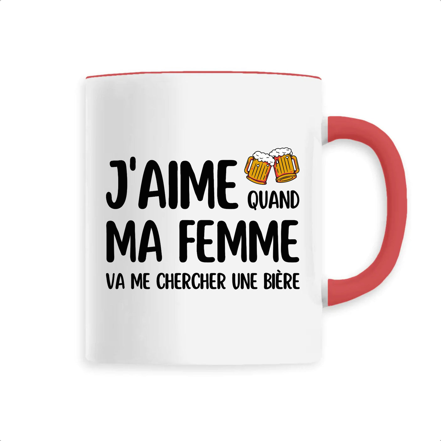 Mug J'aime quand ma femme va me chercher une bière 