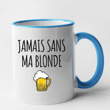 Mug Jamais sans ma blonde Bleu