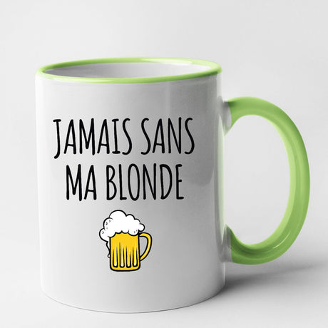 Mug Jamais sans ma blonde Vert