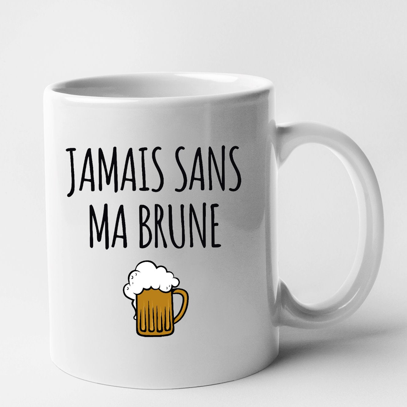 Mug Jamais sans ma brune Blanc