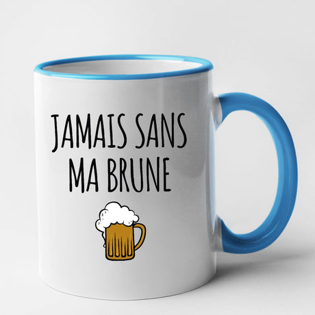 Mug Jamais sans ma brune Bleu