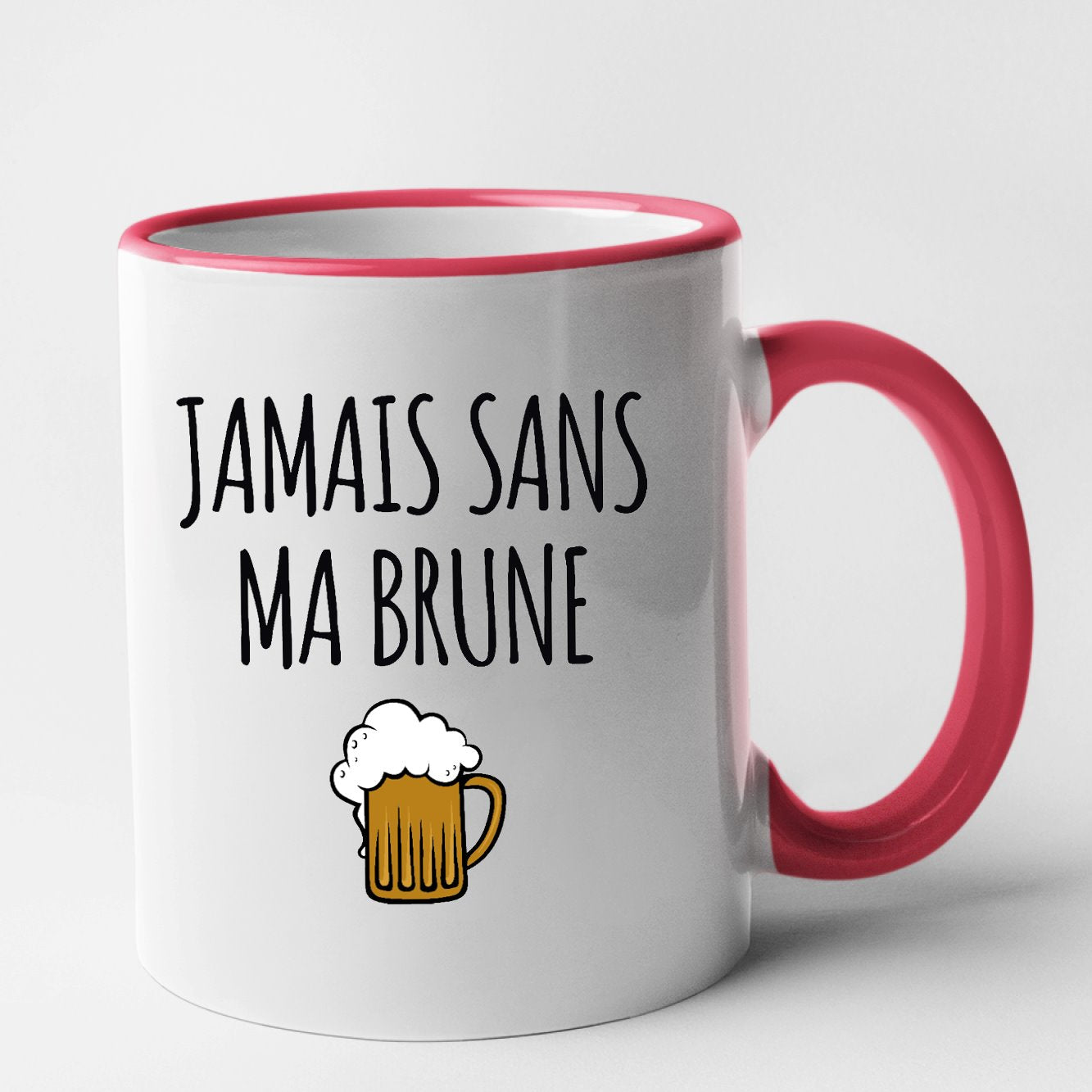 Mug Jamais sans ma brune Rouge