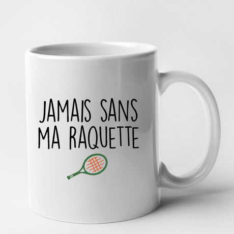 Mug Jamais sans ma raquette Blanc