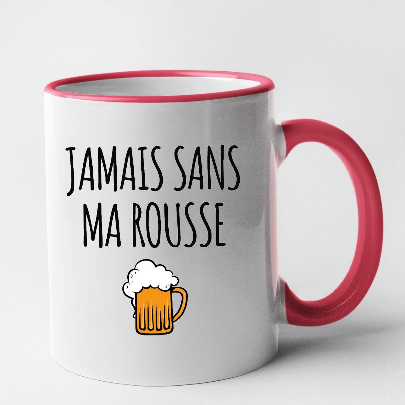 Mug Jamais sans ma rousse Rouge