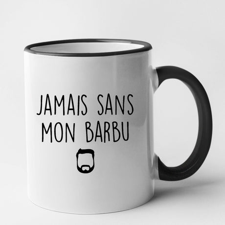 Mug Jamais sans mon barbu Noir