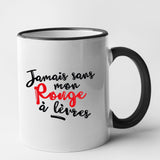 Mug Jamais sans mon rouge à lèvres Noir