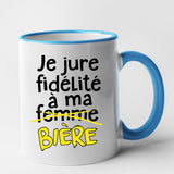 Mug Je jure fidélité à ma bière Bleu