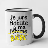 Mug Je jure fidélité à ma bière Noir