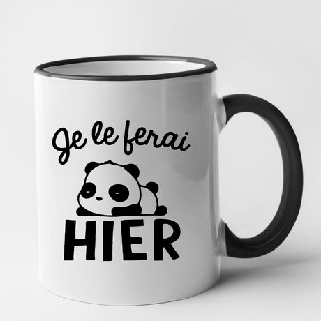 Mug Je le ferai hier Noir