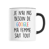 Mug Je n'ai pas besoin de Google 