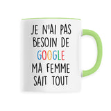 Mug Je n'ai pas besoin de Google 