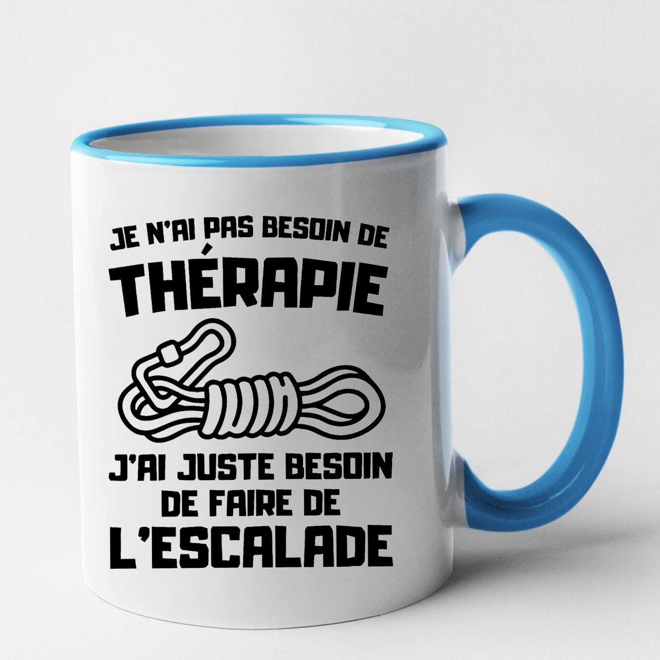 Mug Je n'ai pas besoin de thérapie juste d'escalade Bleu