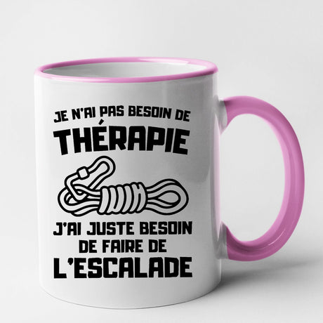 Mug Je n'ai pas besoin de thérapie juste d'escalade Rose