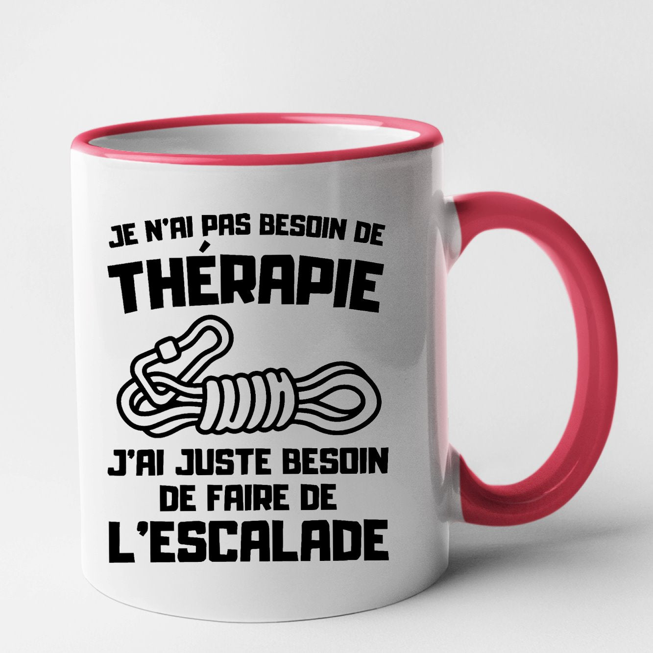 Mug Je n'ai pas besoin de thérapie juste d'escalade Rouge