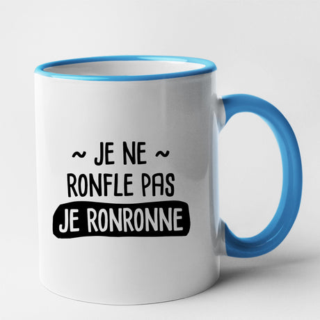 Mug Je ne ronfle pas je ronronne Bleu