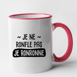 Mug Je ne ronfle pas je ronronne Rouge