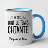 Mug Je ne suis pas chiante Bleu