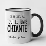 Mug Je ne suis pas chiante Noir