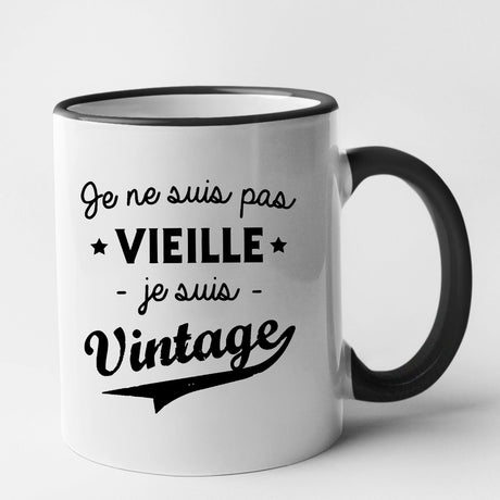 Mug Je ne suis pas vieille je suis vintage Noir