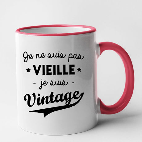 Mug Je ne suis pas vieille je suis vintage Rouge