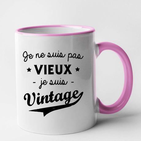 Mug Je ne suis pas vieux je suis vintage Rose